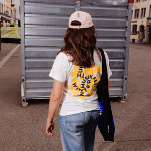 T-Shirt Gelb auf Weiss 2025